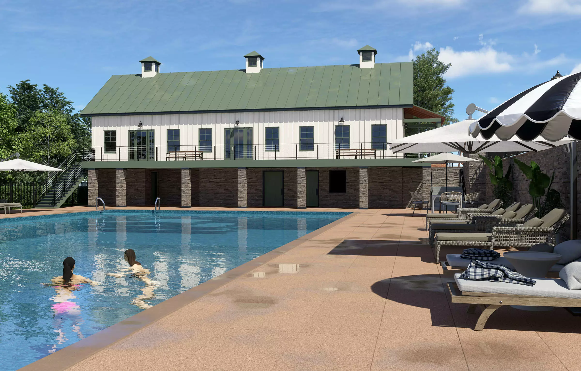 rendering of beallair swimming pool