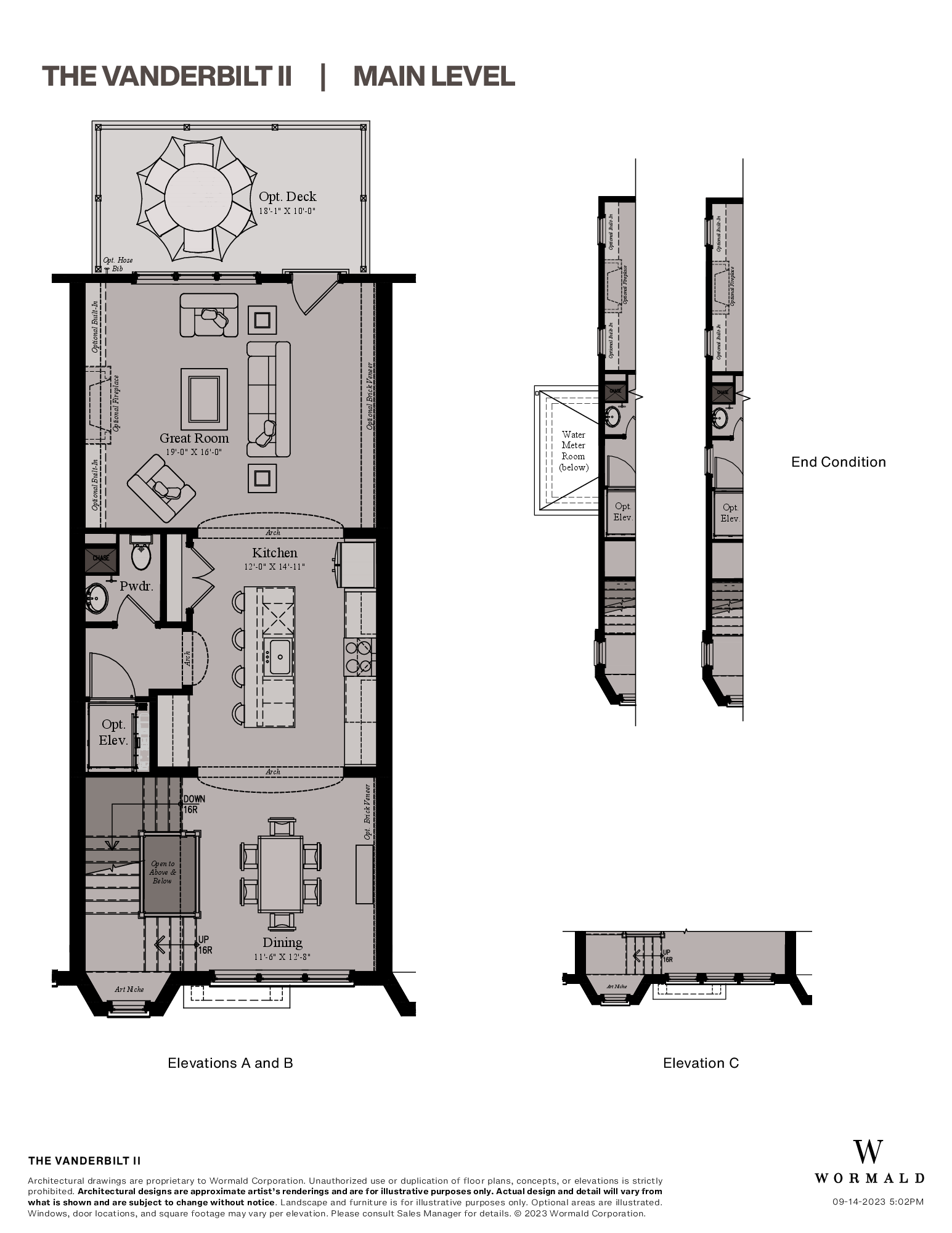 The Vanderbilt II floor plan 1