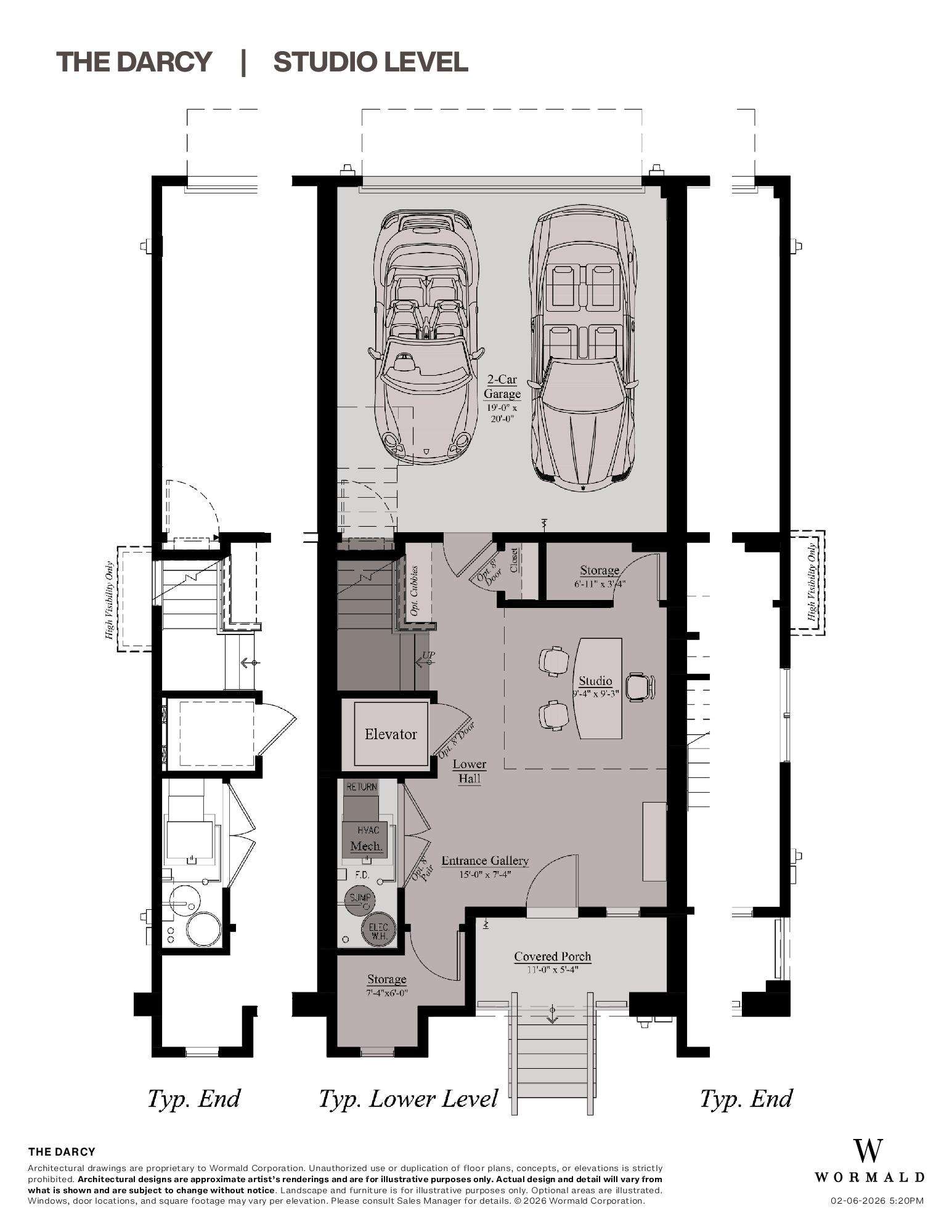 The Darcy with Elevator floor plan 0