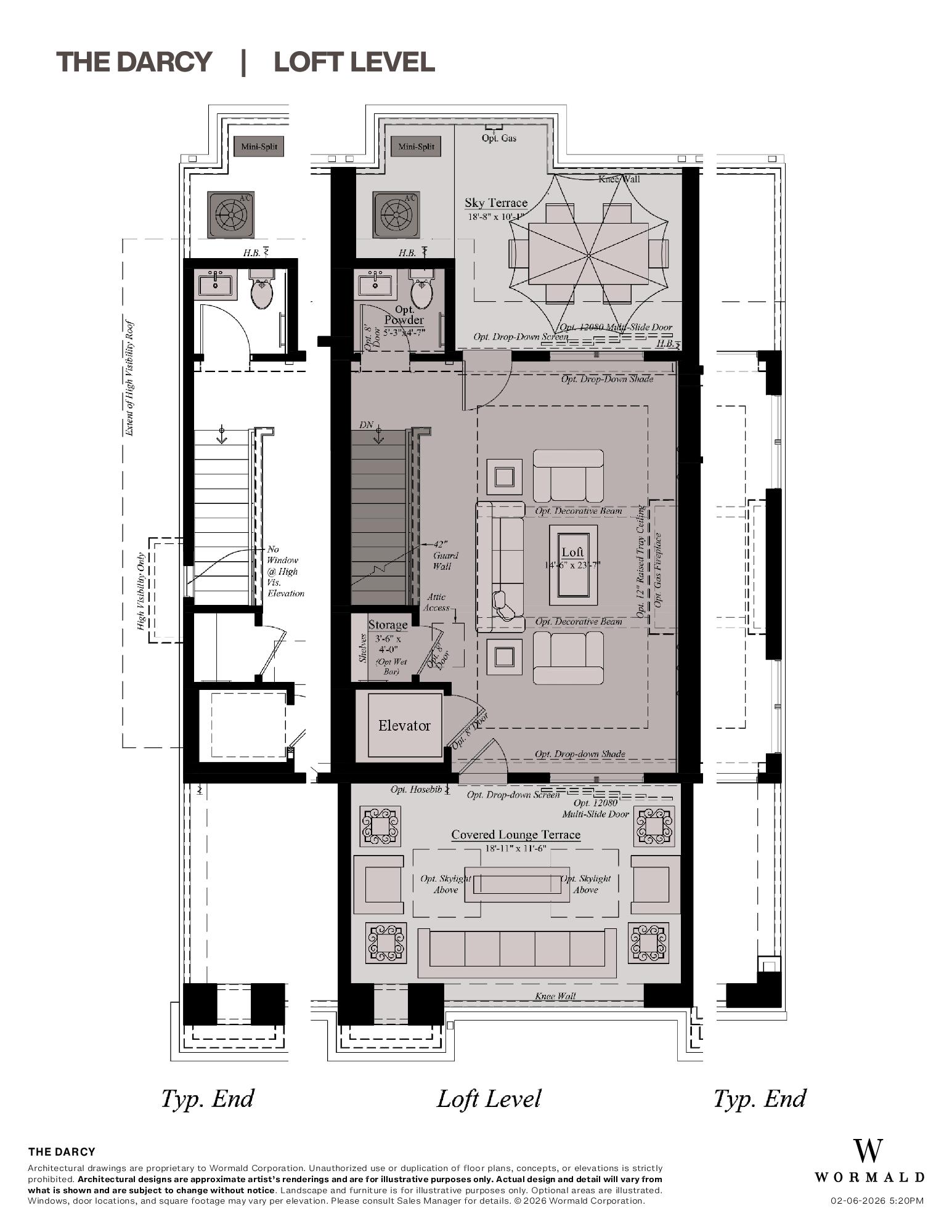 The Darcy with Elevator floor plan 3