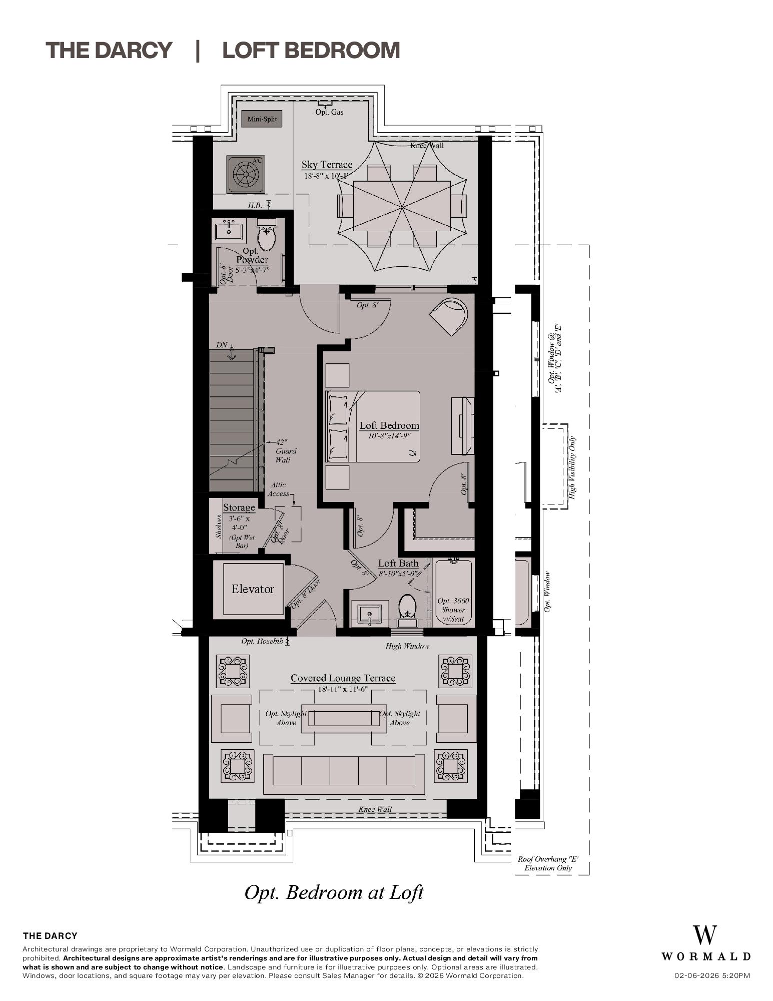 The Darcy with Elevator floor plan 4