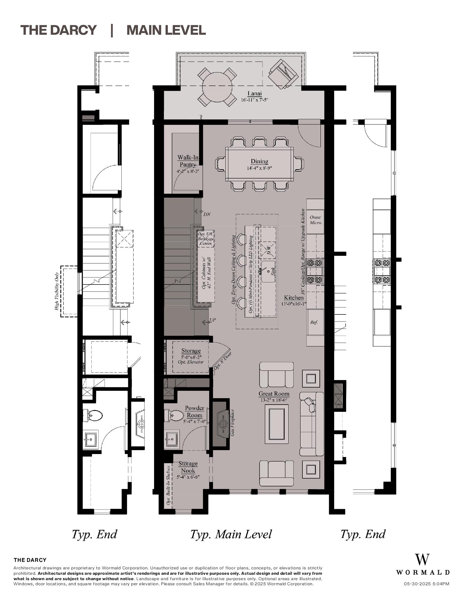 The Darcy (with elevator) floor plan 1