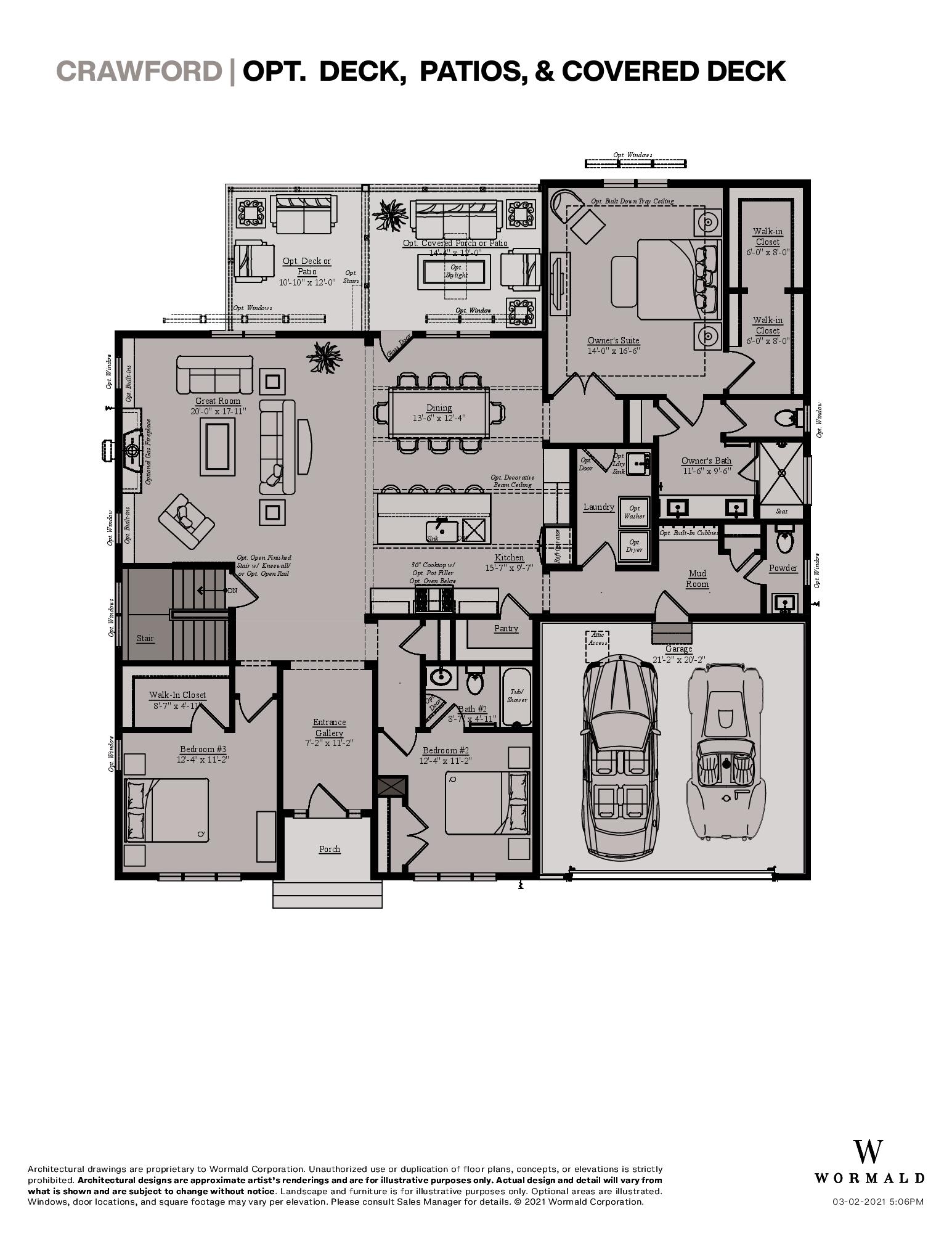 The Crawford floor plan 1